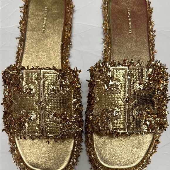 Tory Burch Tinsel Double Sport Slide - Gold - Picture 5 of 5